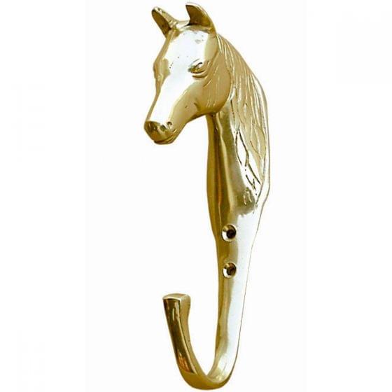 BRIDLE HOOK HORSE HEAD BRASS